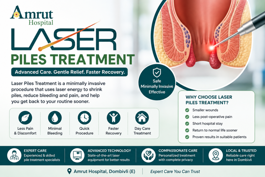 Laser piles treatment in dombivli | Amrut Hospital
